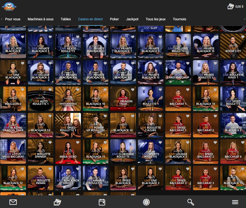 Aperçu du casino All Slots sur PC 2