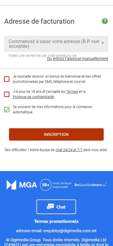 Image 4 du processus d'enregistrement au Casino All Slots.