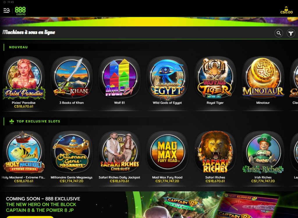 888 Casino Aperçu Desktop 1