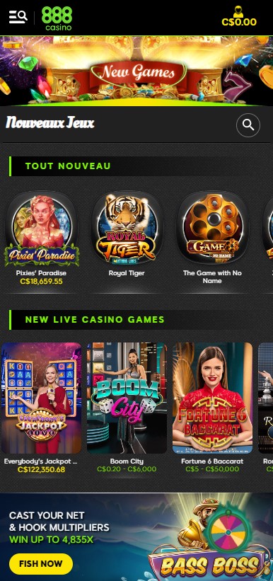 888 Casino Mobile aperçu 1