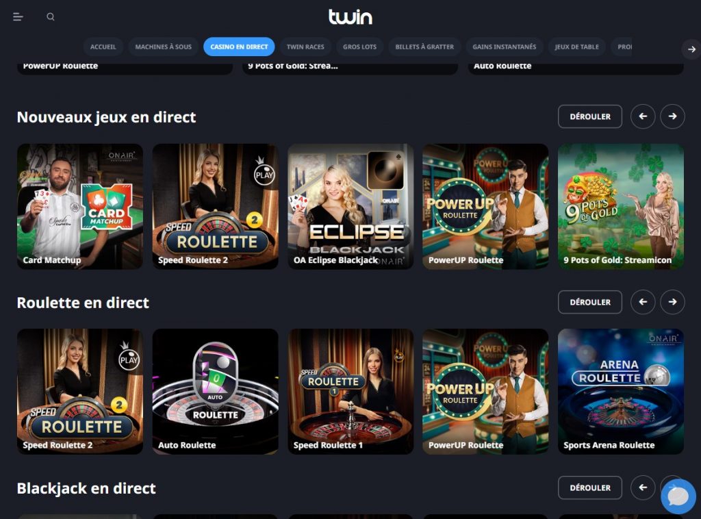 Aperçu 2 de Twin Casino Mobile