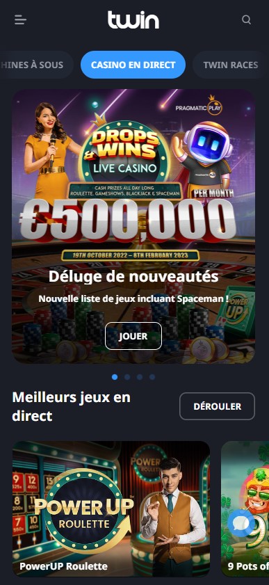 Aperçu 1 de Twin Casino Desktop