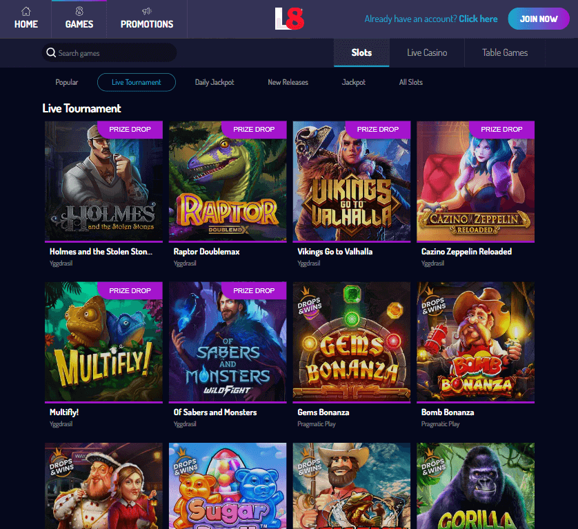 Lucky8 Casino Desktop Aperçu 2