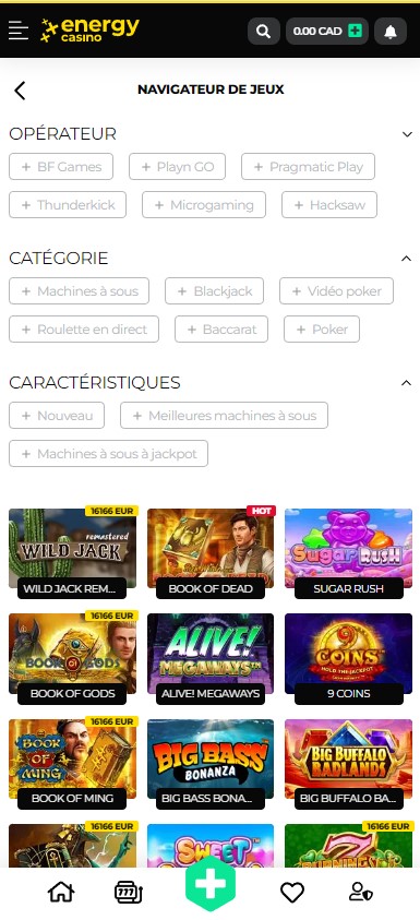 Aperçu mobile 1 Energy Casino