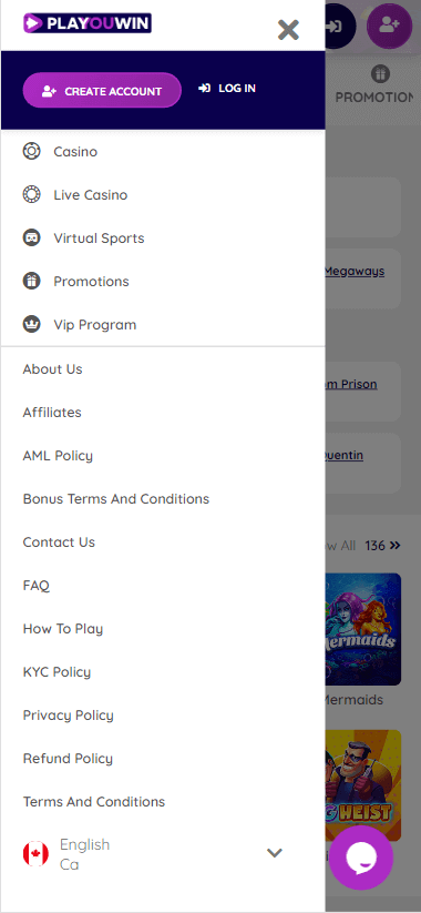 Aperçu 2 de Playouwin Casino Mobile