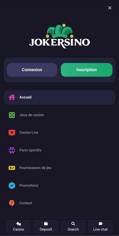 Aperçu Mobile Jokersino 2