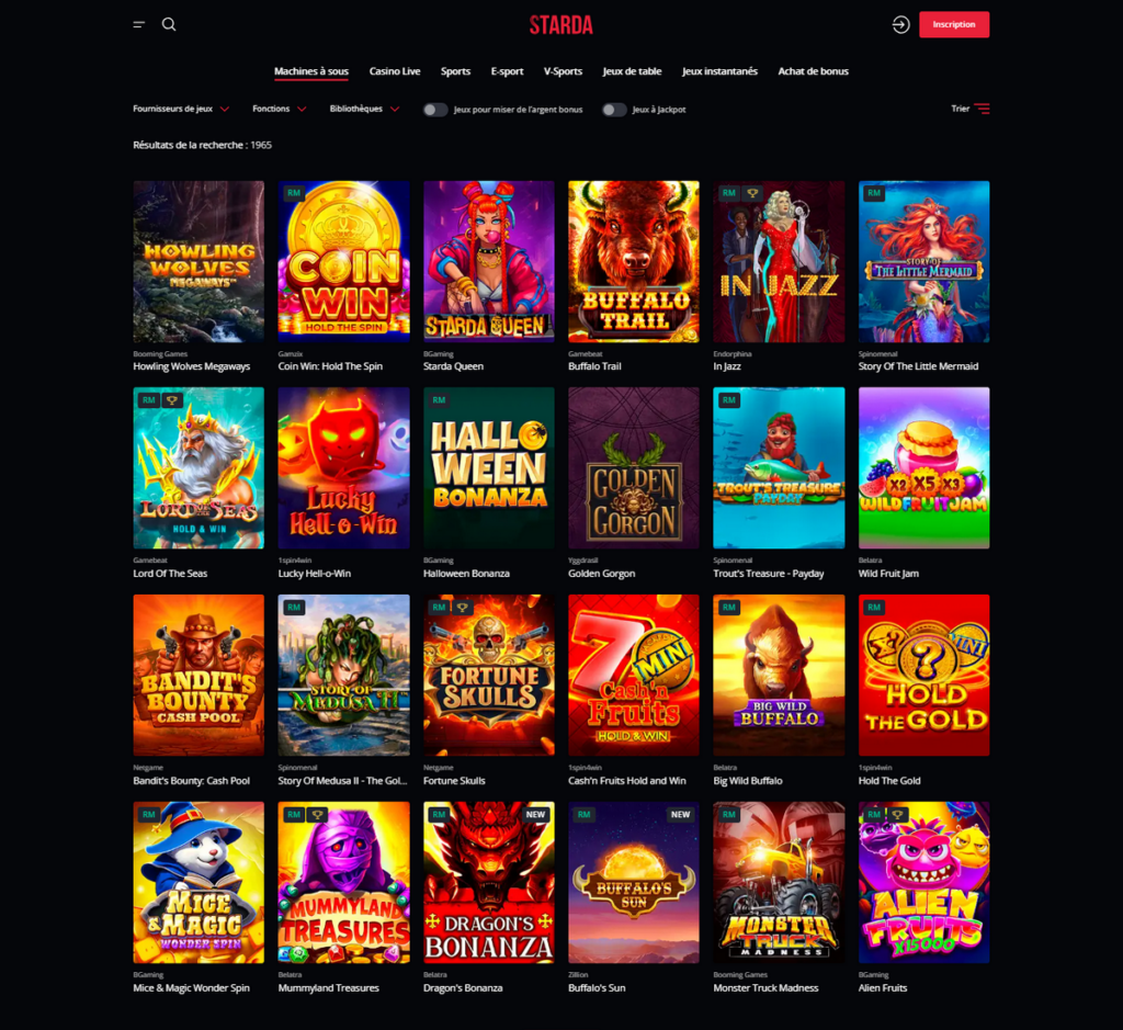 Aperçu 1 de Starda Casino sur Desktop