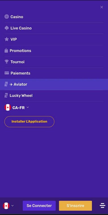 Vue 1 de Let's Lucky Casino Mobile