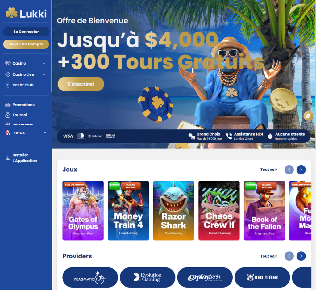 Lukki Casino Desktop Aperçu 1