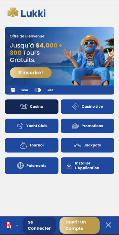 Lukki Casino Mobile aperçu 1