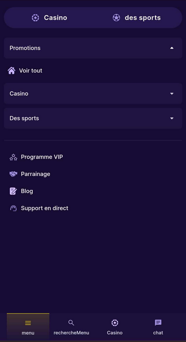 SpinBet Casino Mobile aperçu 2