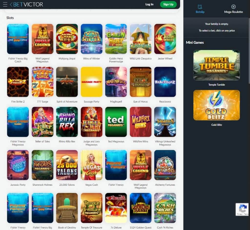 Desktop Overview for BetVictor Casino Ontario: Part 1