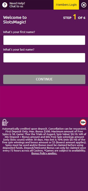 Registration steps with relevant visuals for joining minimum deposit casinos.