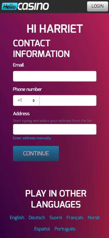 Visual Representation of Hello Casino Registration Process - Image 2