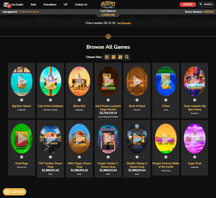 For players interested in more than just slots, a major highlight is the offer with up to C$2,300 plus an addition of 75 spins. Due to the rollover rules, involving wagering on both deposit and winnings, the completion might extend longer.