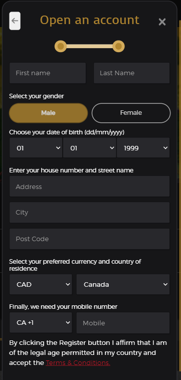 The combination of rich black and gold tones offers a touch of sophistication to Casino Extra's web interface. The main page prominently displays the game inventory for easy access.