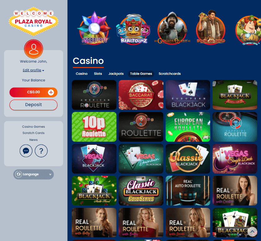 Plaza Royal Casino Desktop Preview 1