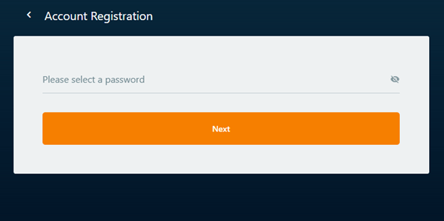 Illustration of Cosmo Casino's registration process, Image 3.