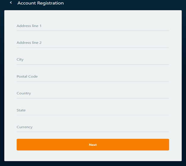 Illustration of Cosmo Casino's registration process, Image 4.