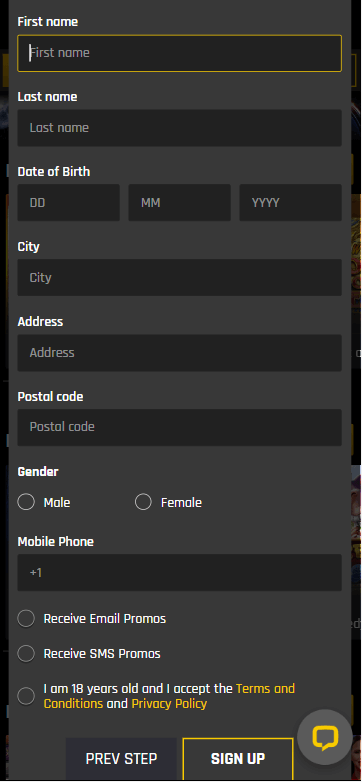 Casino Universe Registration Image, Part 2