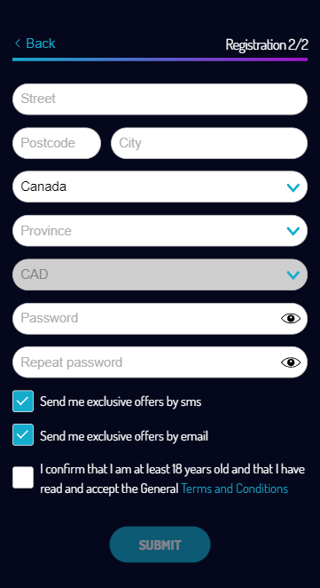 Image 2 depicting the registration steps at Lucky8 Casino.