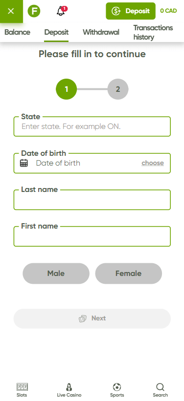 Visual guide for Fresh Casino's registration process - Image 2.