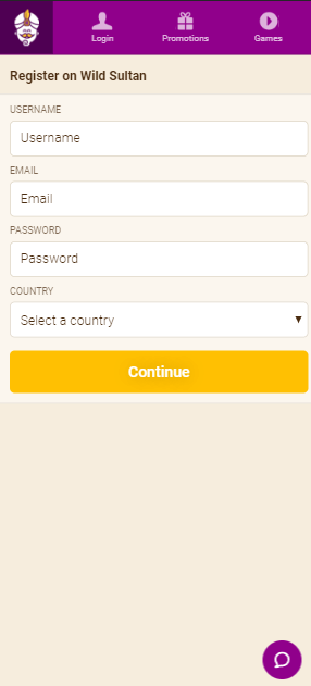 Our evaluation found Wild Sultan Casino's sign-up process to be notably quick and simple, only requiring basic personal details like name, email, phone number, and mailing address.