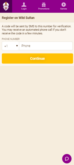 Here’s a visual guide to Wild Sultan Casino’s registration steps, Image 3.