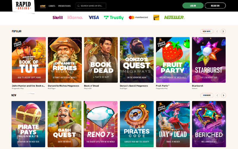 Предварительный просмотр игры Rapid Casino
