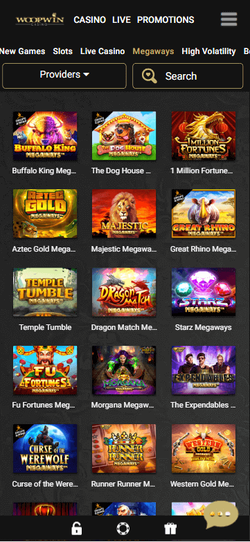 Woopwin Casino Mobile Preview 1