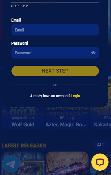 Kakadu Casino provides a multi-step registration process, detailed across three images.