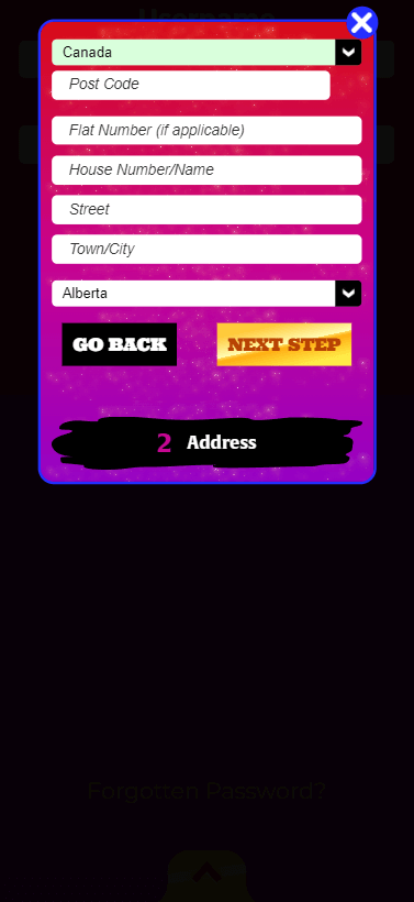 Registration Process Image 2 for Buffalo Spins Casino.