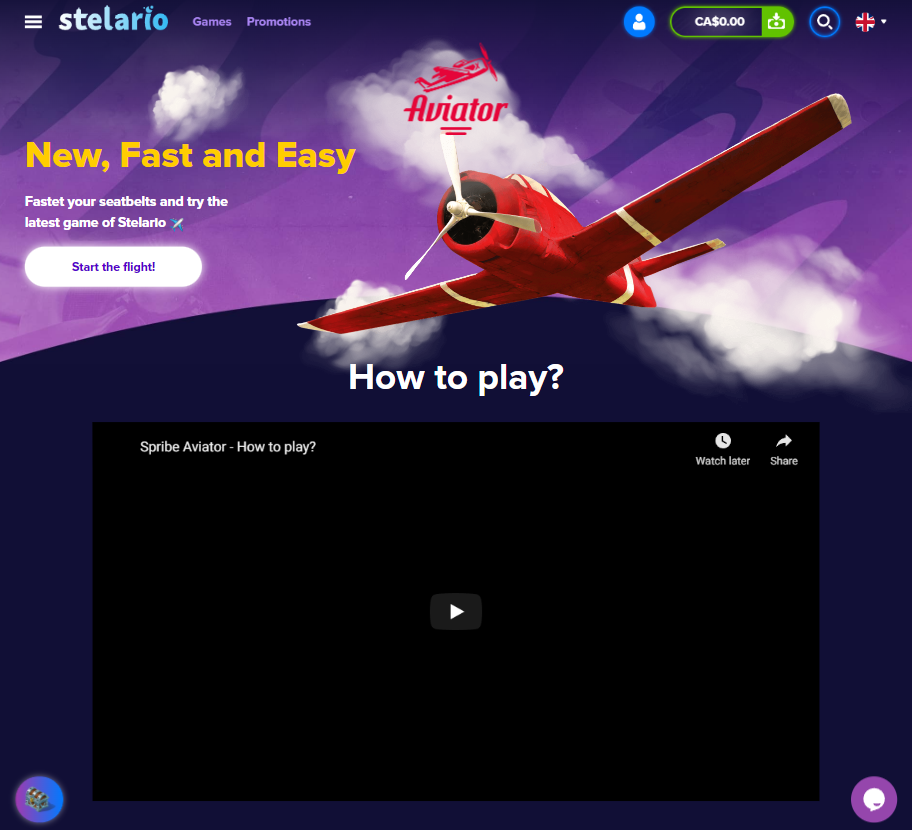 Stelario Casino Desktop Preview 2