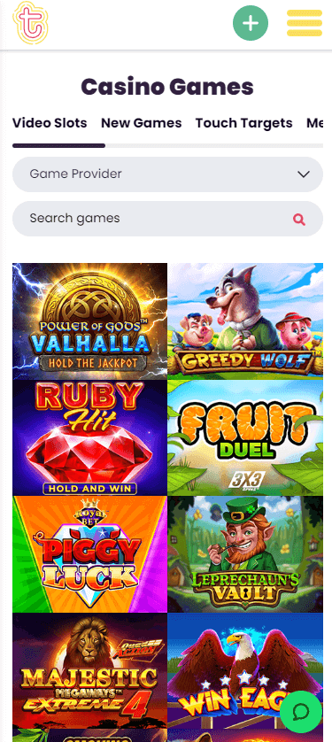 Touch Casino Mobile Preview 1