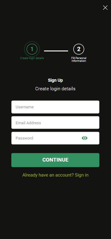 Visual Depiction of Dbosses Casino Sign-Up Process - Image 1