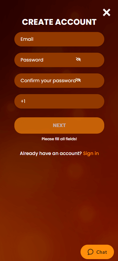 The registration process at Flaming Casino is visually documented in a series of images.