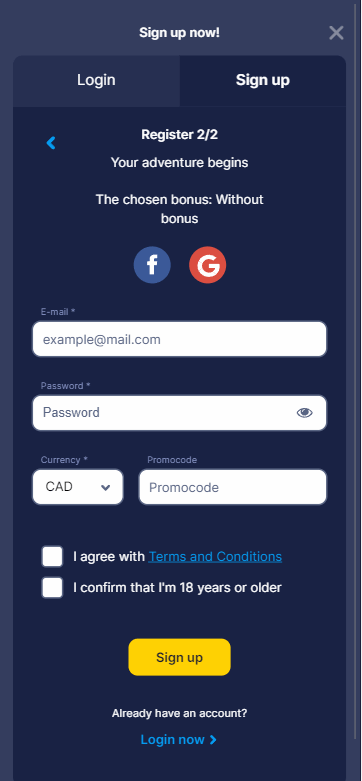 BetCoco Casino's Step-by-Step Account Registration - Part 2