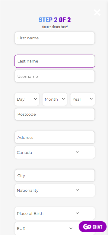Image Exploration: GoSlot Casino Registration Process - Image 2