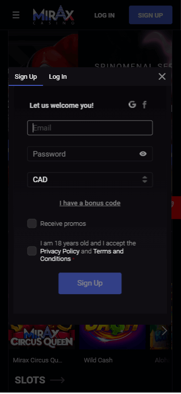 Deposit a minimum of C$20 to claim your first deposit bonus and benefit from the full welcome package. The subsequent offers require a similar deposit and specific promo codes: W2, W3, and W4.