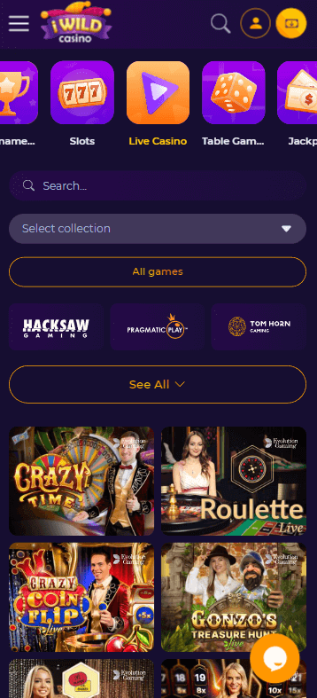 iWild Casino Mobile Preview 2