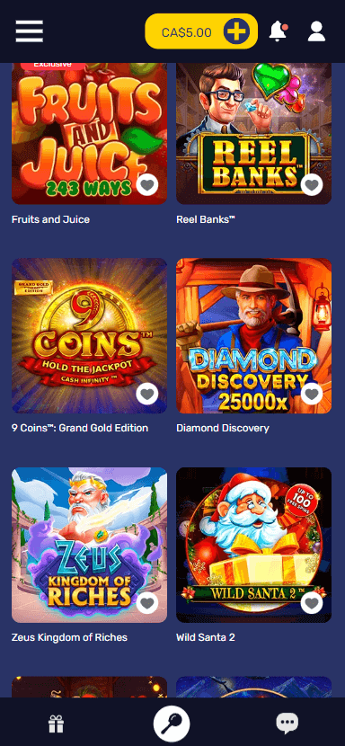 Galaxyno Casino Mobile Preview 1