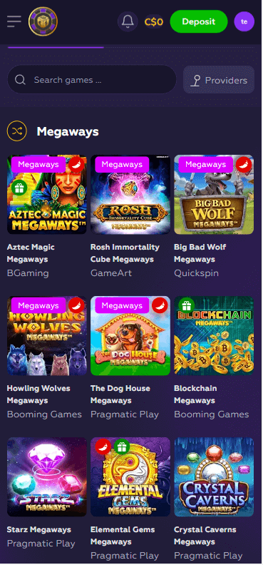 Playfina Casino Mobile Preview 1
