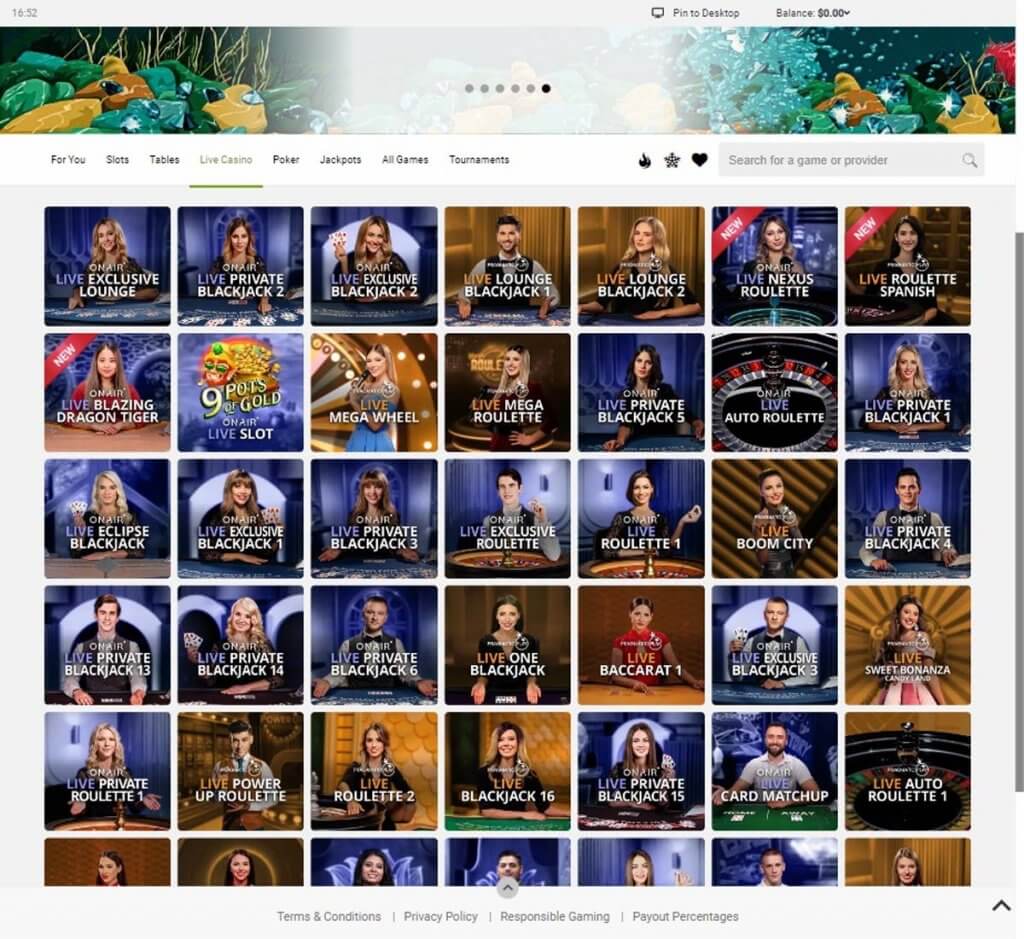 Euro Palace Casino Desktop Preview 1