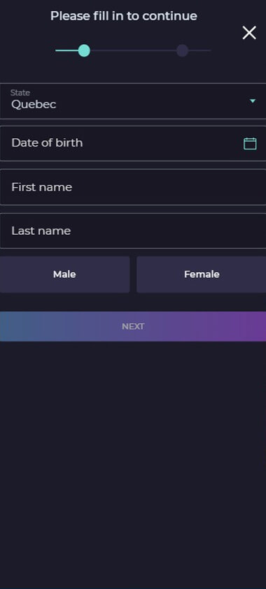 {16} Image illustrating the different stages of registering with Neosurf casinos, version 2.