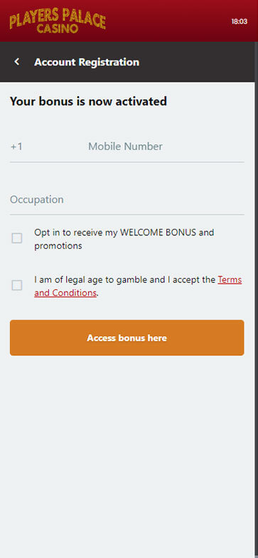 Visual Guide to the Registration Process at Players Palace Casino - Image 5.