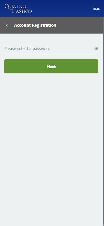 Visual Guide to Quatro Casino's Registration Process, Part 2