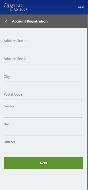Visual Guide to Quatro Casino's Registration Process, Part 1