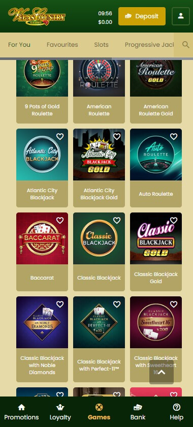 Assessment of the mobile app scenario for Vegas Country Casino.