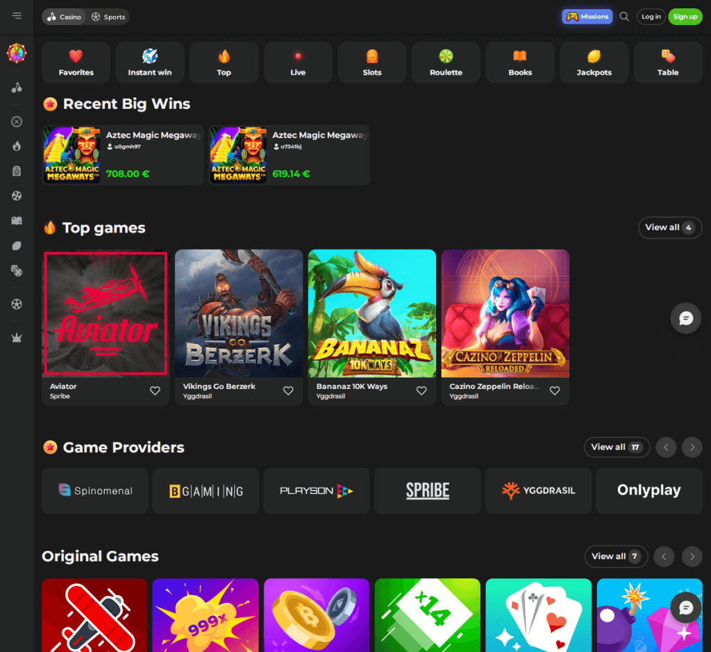 BetOnRed Casino Desktop Preview 1
