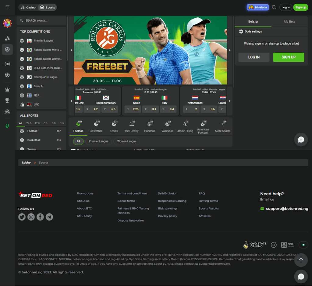 BetOnRed Casino Desktop Preview 2